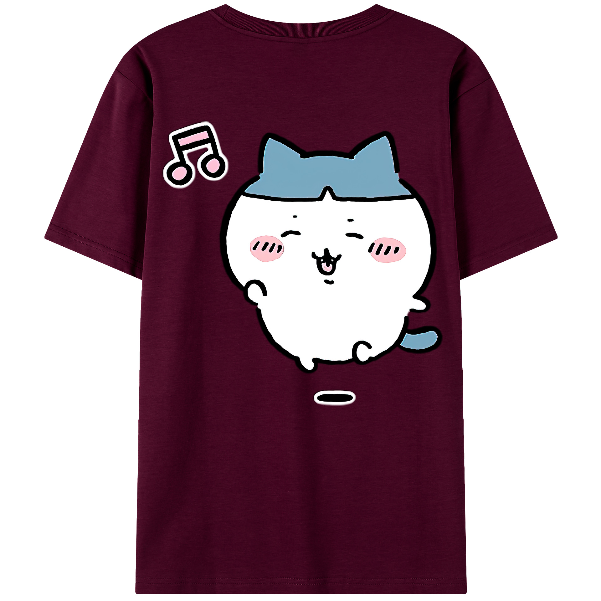 （画像用） ちいかわ ハチワレ Chii-kawa hachiware レディース半袖Tシャツ(バックプリント)